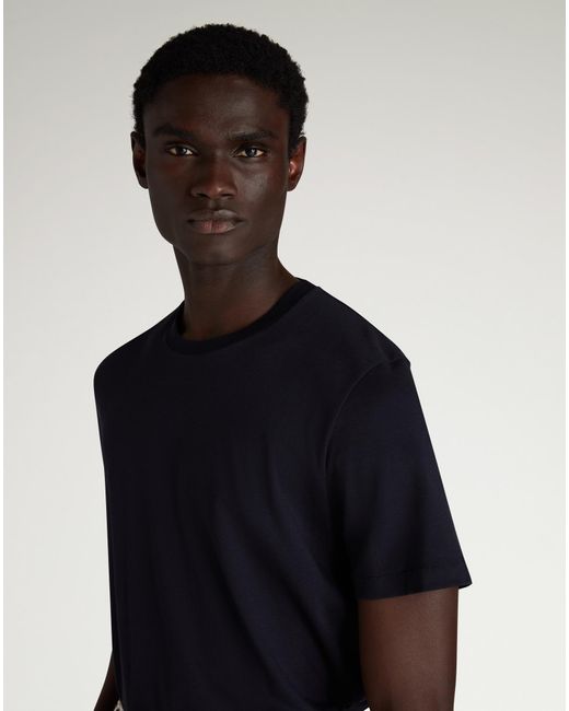 Dunhill Blue Luxury Ad Cypher Cotton Short Sleeve T-Shirt for men