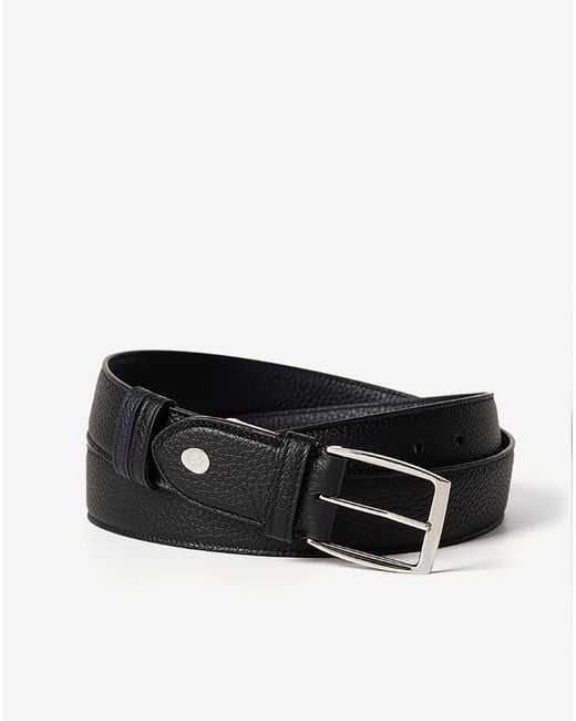 Dunhill Black Luxury Reversible 32Mm Rectangular Grain Leather Belt for men