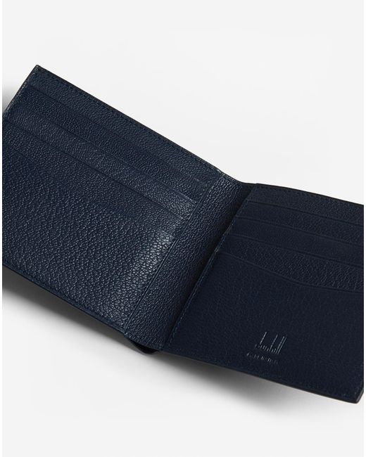 Dunhill Blue Luxury Leather Duke Fine Leather 8Cc Billfold Wallet for men