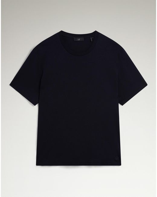 Dunhill Blue Luxury Ad Cypher Cotton Short Sleeve T-Shirt for men
