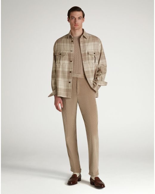 Uomo Luxury Overshirt di Dunhill in Natural da Uomo