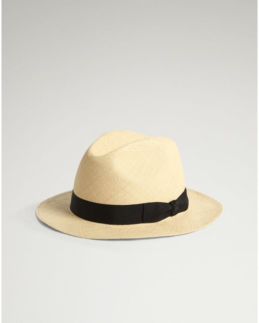 Uomo Luxury Cappello Trilby di Dunhill in Natural da Uomo
