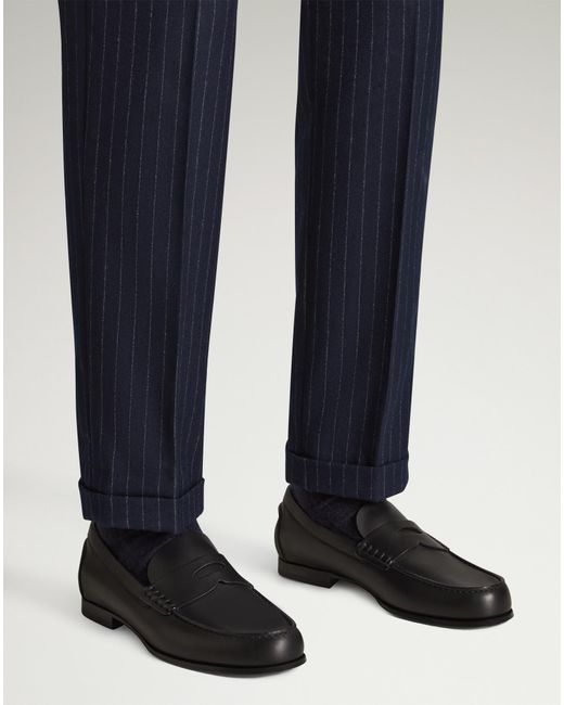 Dunhill Herren Luxury Heddon Flex Loafers Aus Leder in Black für Herren