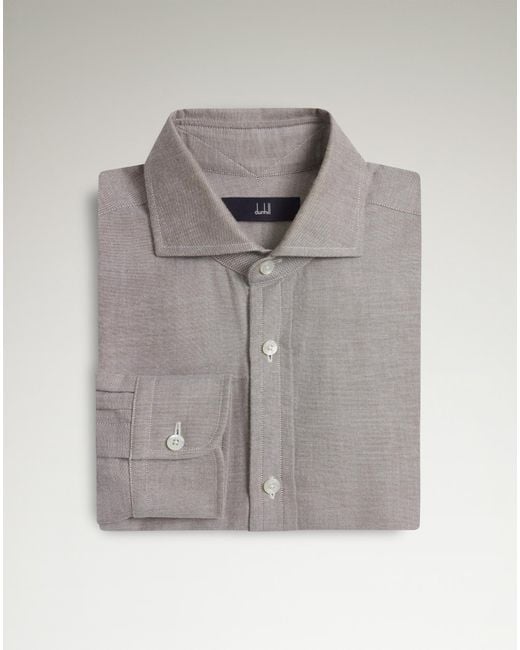 Uomo Luxury Camicia A Maniche Lunghe di Dunhill in Gray da Uomo