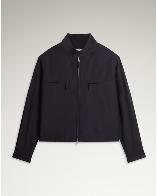 Dunhill Herren Luxury Racing-Blouson Aus Funktionsmaterial Aus Wolle in Blue für Herren