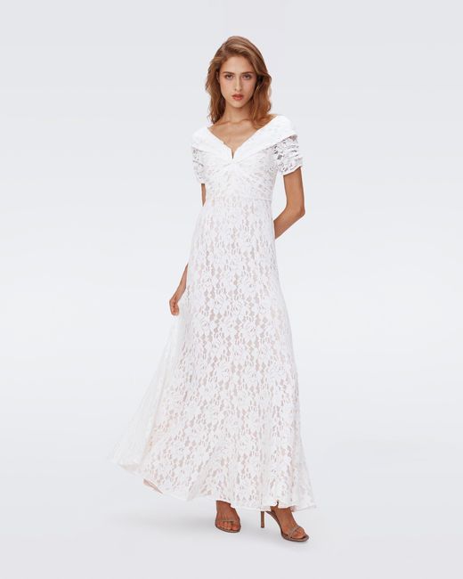 Diane von Furstenberg White Sincere Dress By Diane Von Furstenberg