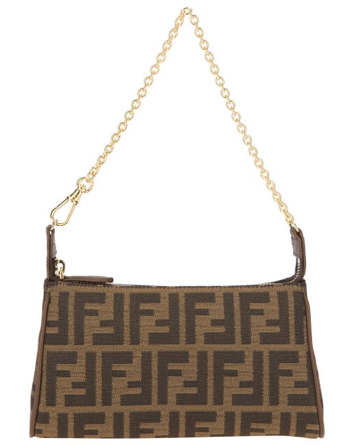 Fendi Brown Zucca Clutch