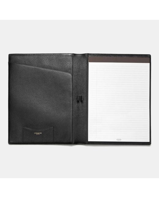COACH Crosby Leather Executive Portfolio in Black for Men Lyst