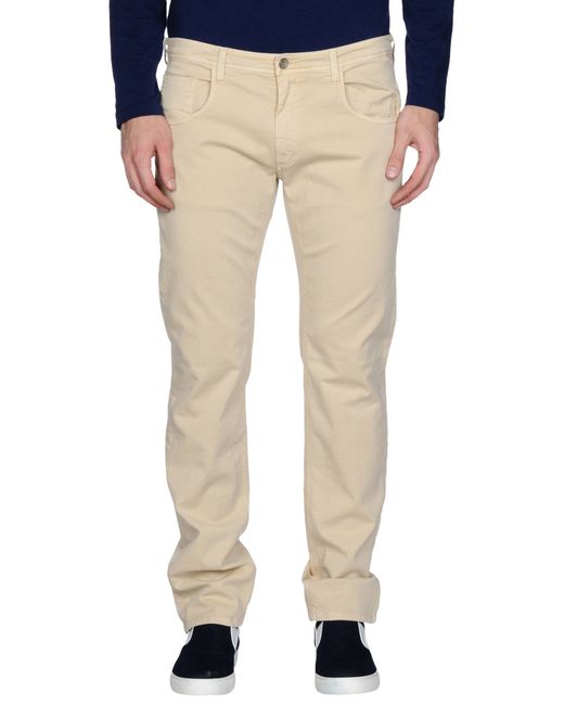 Fred perry Casual Trousers in Natural for Men | Lyst