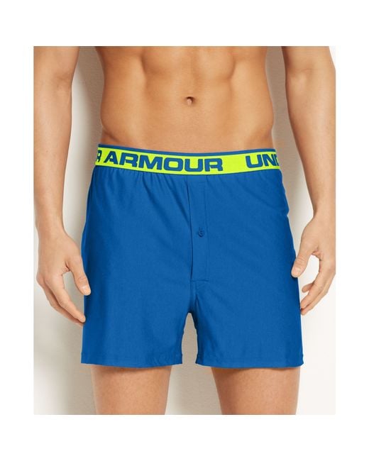 Under Armour Blue Original Knit Boxer Loose Fit for men