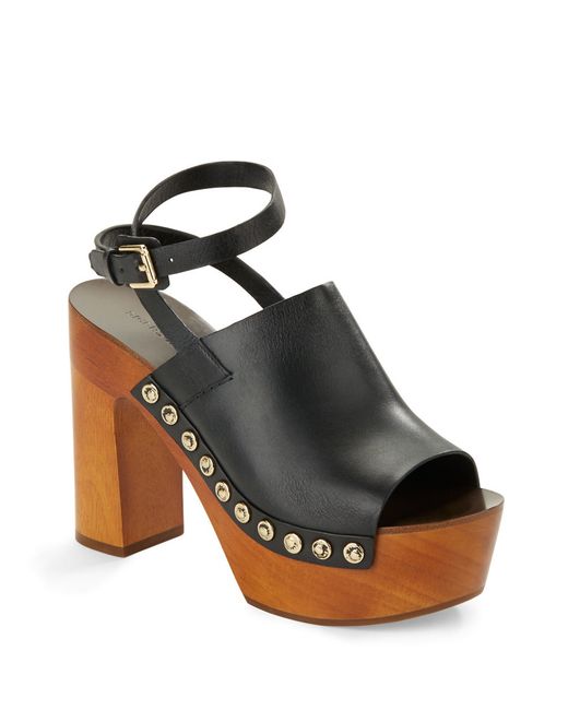 platform clog sandals sigerson morrison quella wooden platform leather clog platform clog sandals sigerson morrison quella wooden platform leather clog