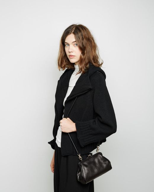 Y's Yohji Yamamoto Clasp Shoulder Bag in Black | Lyst