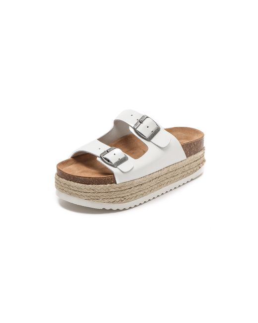 Jeffrey Campbell Aurelia Platform Espadrille Sandals - White