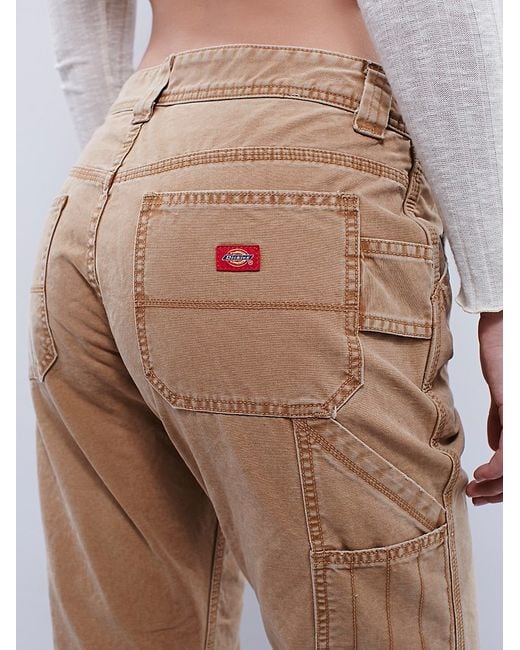 Free People Dickies Womens Wyatt Carpenter Pant in Brown | Lyst