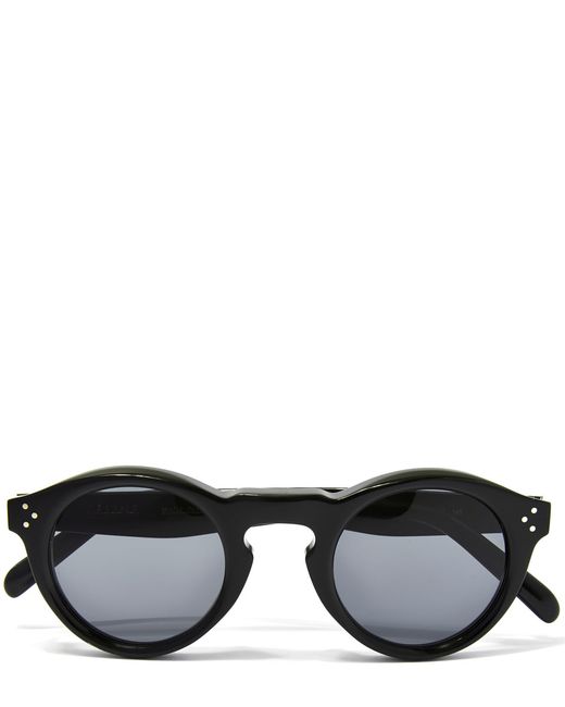 Céline Black Round Keyhole Sunglasses