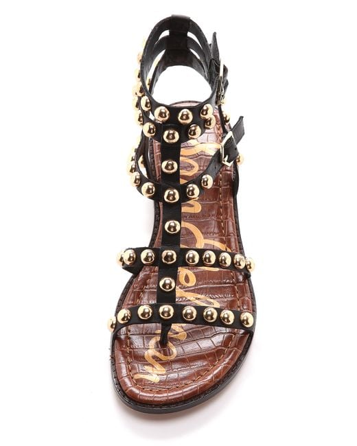 Sam Edelman Eavan Studded Gladiator Sandals Black Lyst