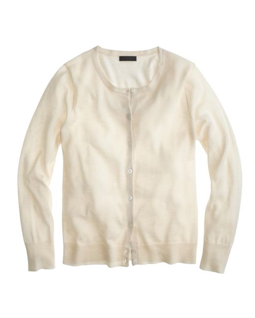 J.Crew Natural Collection Featherweight Cashmere Cardigan Sweater