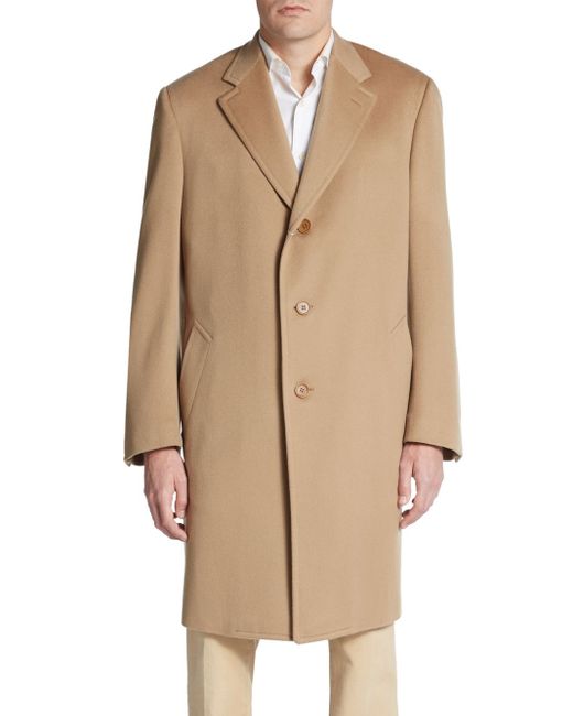 Canali Brown Vicuna Woolcashmere Coat for men