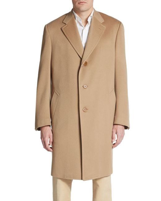 Canali Vicuna Woolcashmere Coat in Brown for Men Lyst
