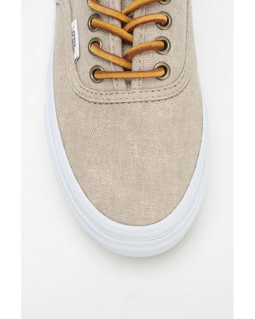 Vans Authentic Washed Womens Sneaker in Natural | Lyst