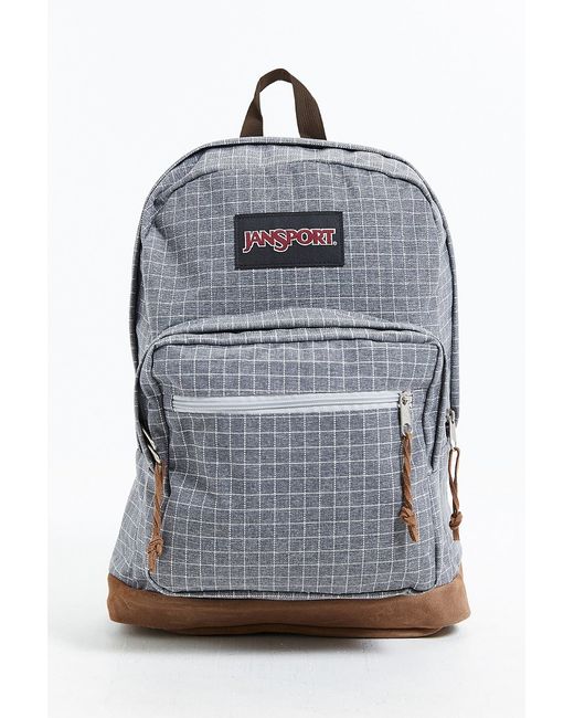 Jansport Right Pack Grid Backpack in Gray for Men | Lyst
