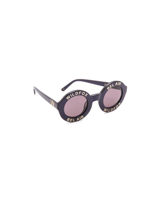 Wildfox Bel Air Sunglasses - Navy Blue/Grey Sun