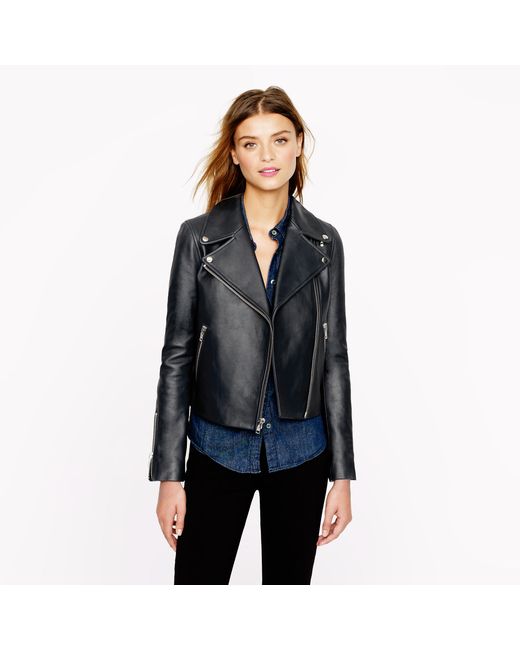 J.Crew Blue Collection Leather Motorcycle Jacket
