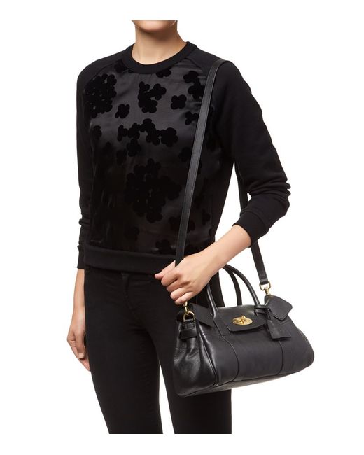 Mulberry Black Small Bayswater Satchel