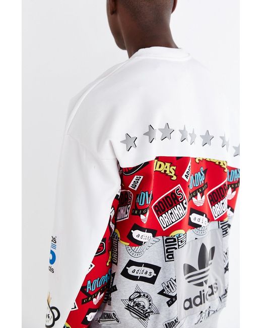 adidas Originals X Nigo Jams Blocked Sweatshirt in White for Men | Lyst