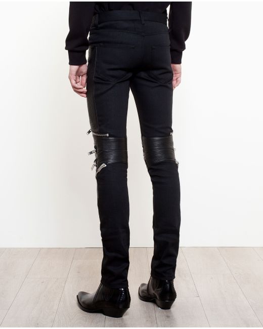 Saint Laurent Black Zip Detail Jeans for men