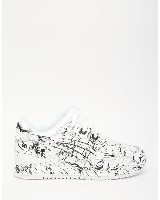 Asics Leather Gel Lyte Iii White Paint Splash Trainers in Black | Lyst  Canada