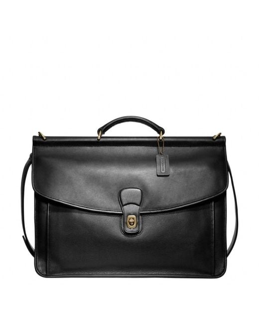 Coach black briefcase shop