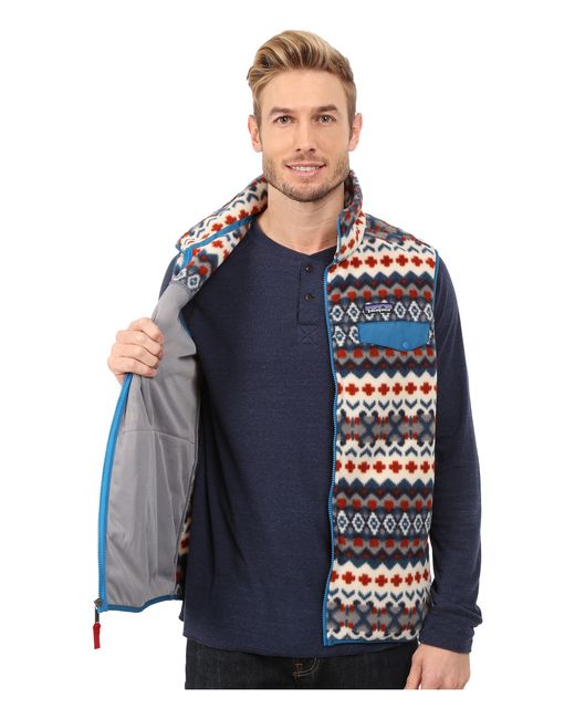 Patagonia Lightweight Synchilla Snap t Vest in Blue for Men Lyst