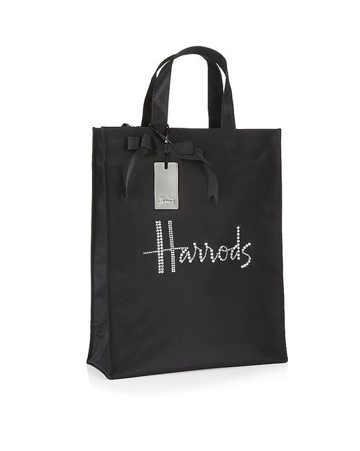 Harrods Black Swarovski Elements Signature Shopper