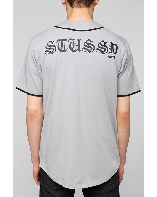 Stussy S Baseball Jersey Tee in Gray for Men | Lyst