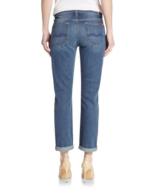 7 For All Mankind Josefina Distressed Boyfriend Jeans In Blue - Save 56% | Lyst 7 For All Mankind Josefina Distressed Boyfriend Jeans In Blue - Save 56% | Lyst