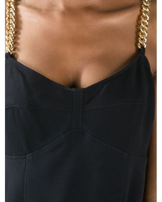 MICHAEL Michael Kors Chain Strap Dress in Black | Lyst MICHAEL Michael Kors Chain Strap Dress in Black | Lyst