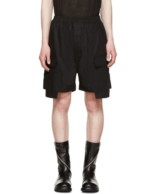 Rick Owens Black Cargo Boxer Shorts for Men | Lyst