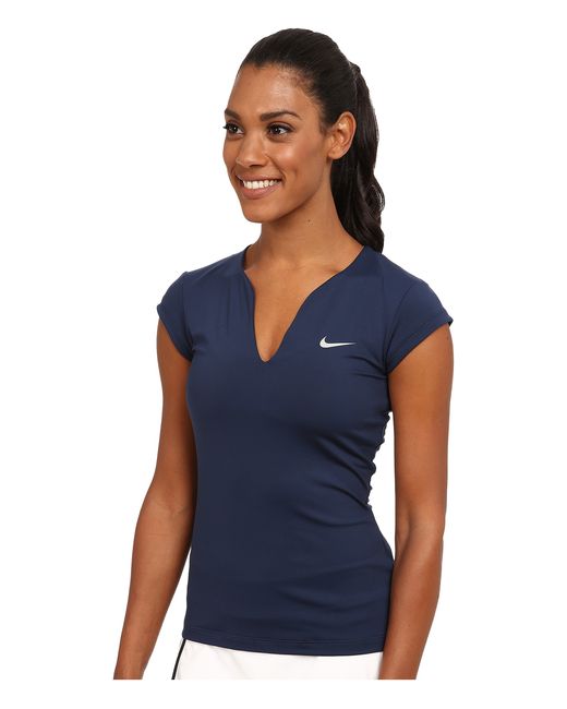Moderniseren Leesbaarheid Airco Nike Pure Tennis Top in Blue | Lyst