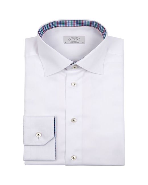 Eton of Sweden White Contrast Lining Shirt for men