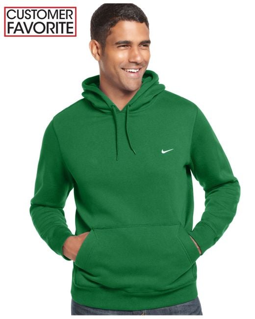Nike Classic Fleece Pullover Hoodie in Green for Men | Lyst