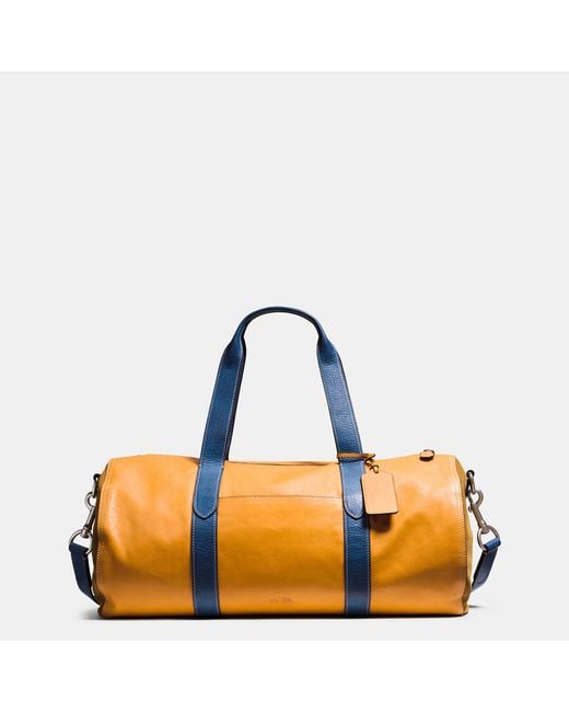 COACH Blue Large Gym Bag In Sport Calf Leather for men