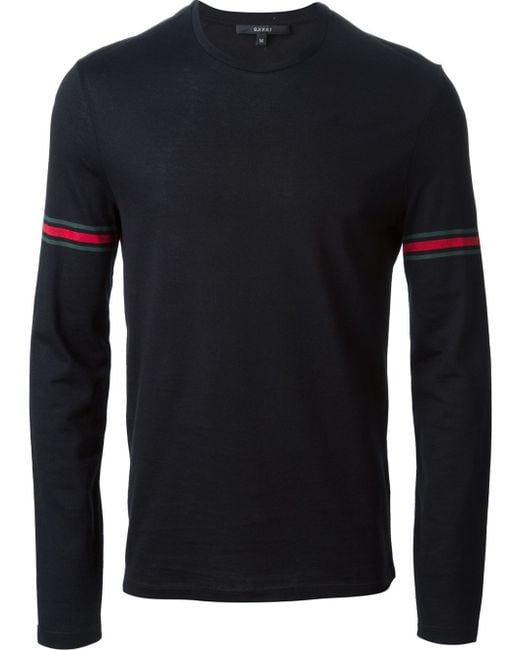 Gucci Black Long Sleeve T-Shirt for men