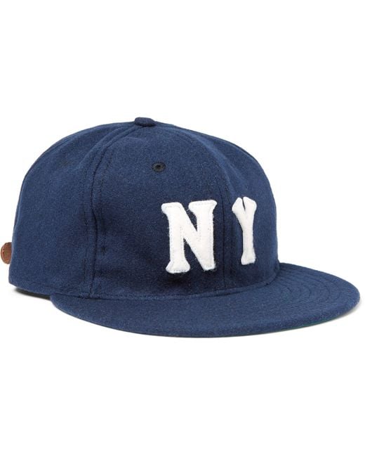 Ebbets Field Flannels Blue New York Black Yankees 1936 Wool-broadcloth Baseball Cap for men