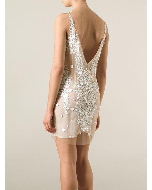 Amen Sheer Sequin Embellished Dress in 