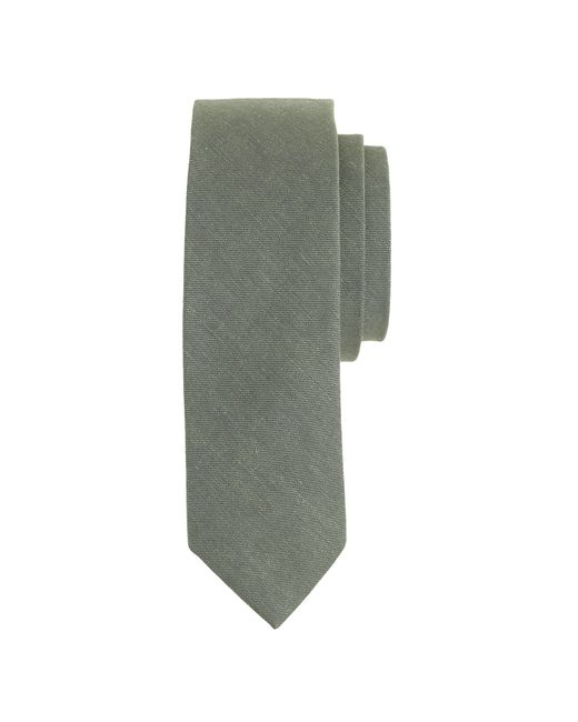 J.Crew Green Cotton Tie In Sage for men