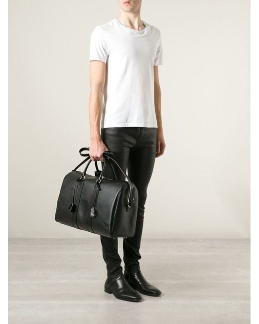 Saint Laurent Duffle 24 Holdall in Black for Men Lyst UK