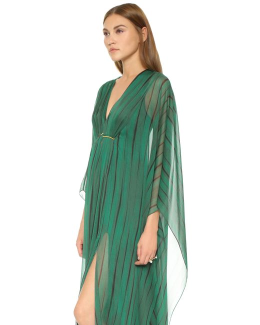 Halston Caftan Gown With Front Hardware 
