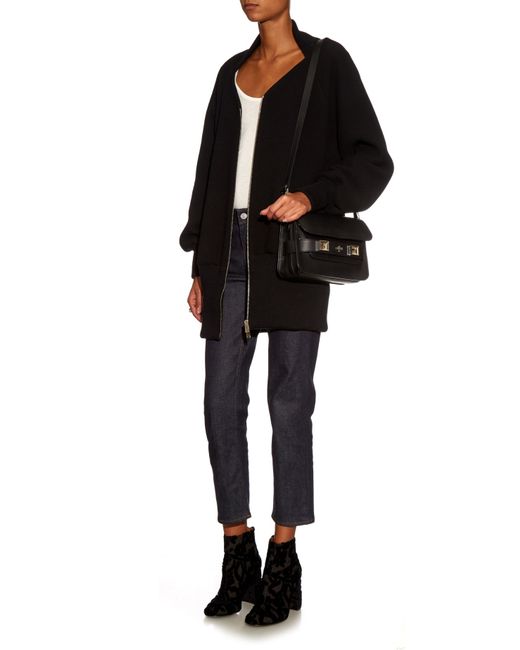 stella mccartney keren faced crepe bomber jacket in black save 64 lyst stella mccartney keren faced crepe bomber jacket in black save 64 lyst