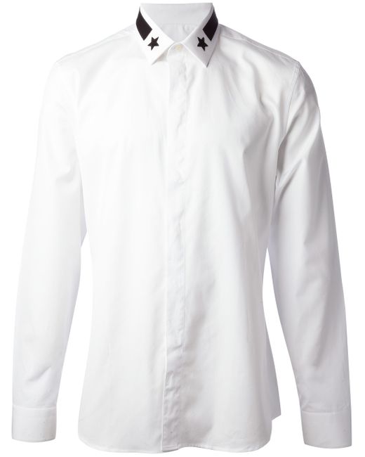 Givenchy Star Collar Shirt in White for Men | Lyst
